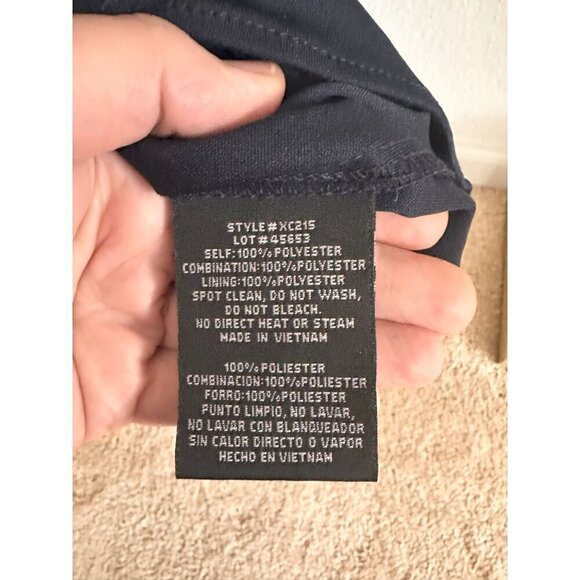 X by Xscape Women Floor Length Navy Blue Evening Gown US 4 Whimsygoth 90s Y2K - Picture 12 of 16